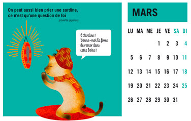olga-olga illustrations calendrier courrier mars