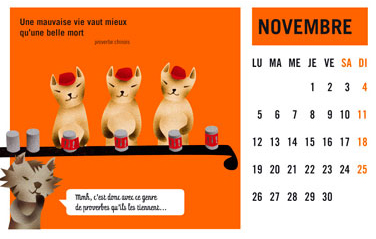 olga-olga illustrations calendrier courrier novembre