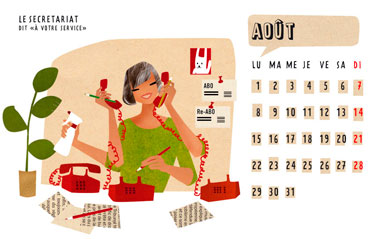 olga-olga illustrations calendrier 2 courrier aout